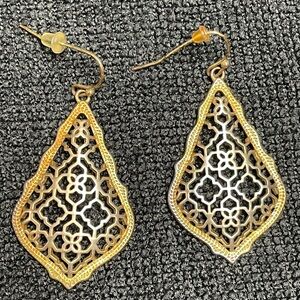 Kendra Scott Gold Filigree Earrings